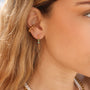 Boucles d'oreilles en turquoise à chaîne, hypoallergénique.