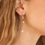 Boucles d'oreilles en turquoise à chaîne, assemblé à la main.