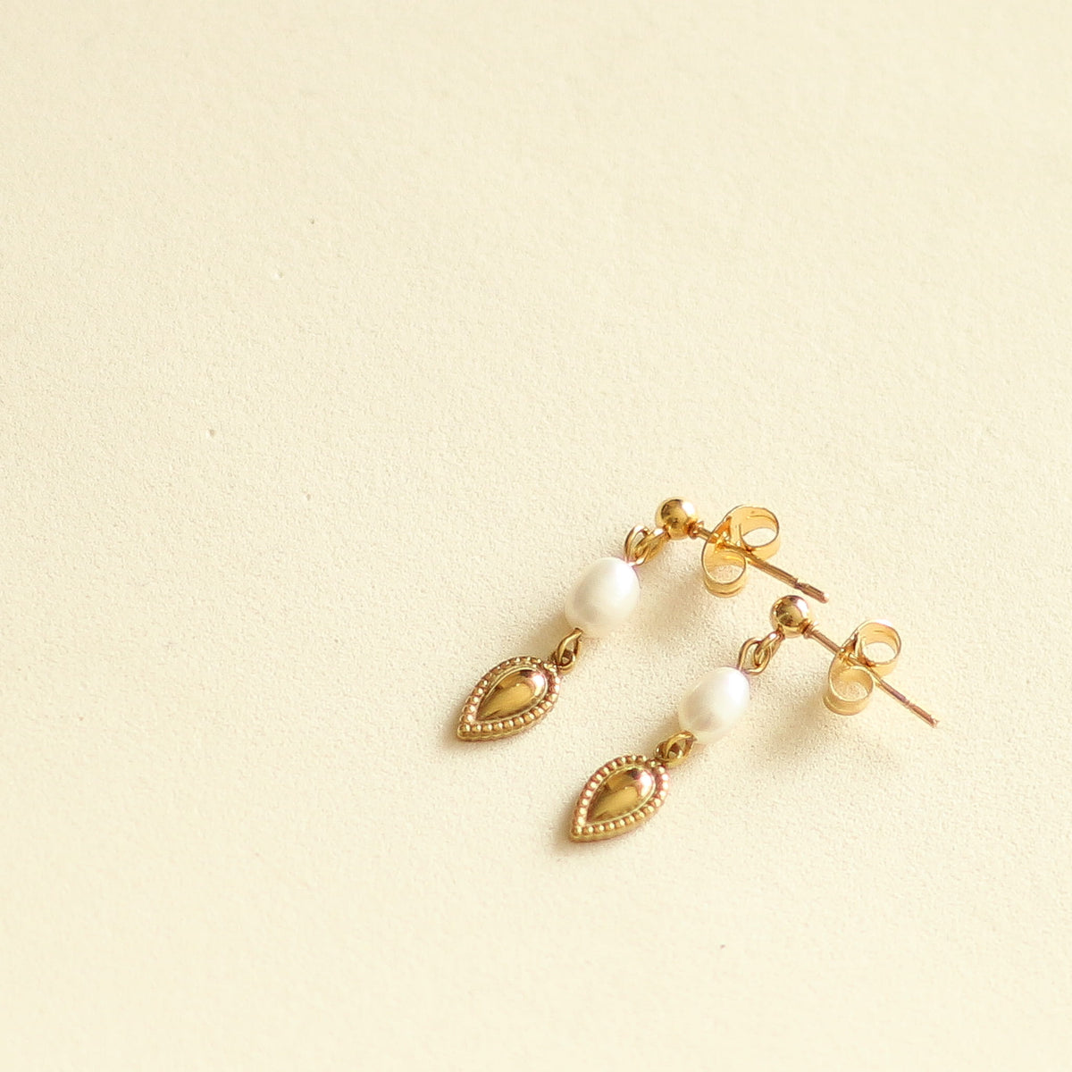 Boucles d'oreilles Perle d'eau douce goutte