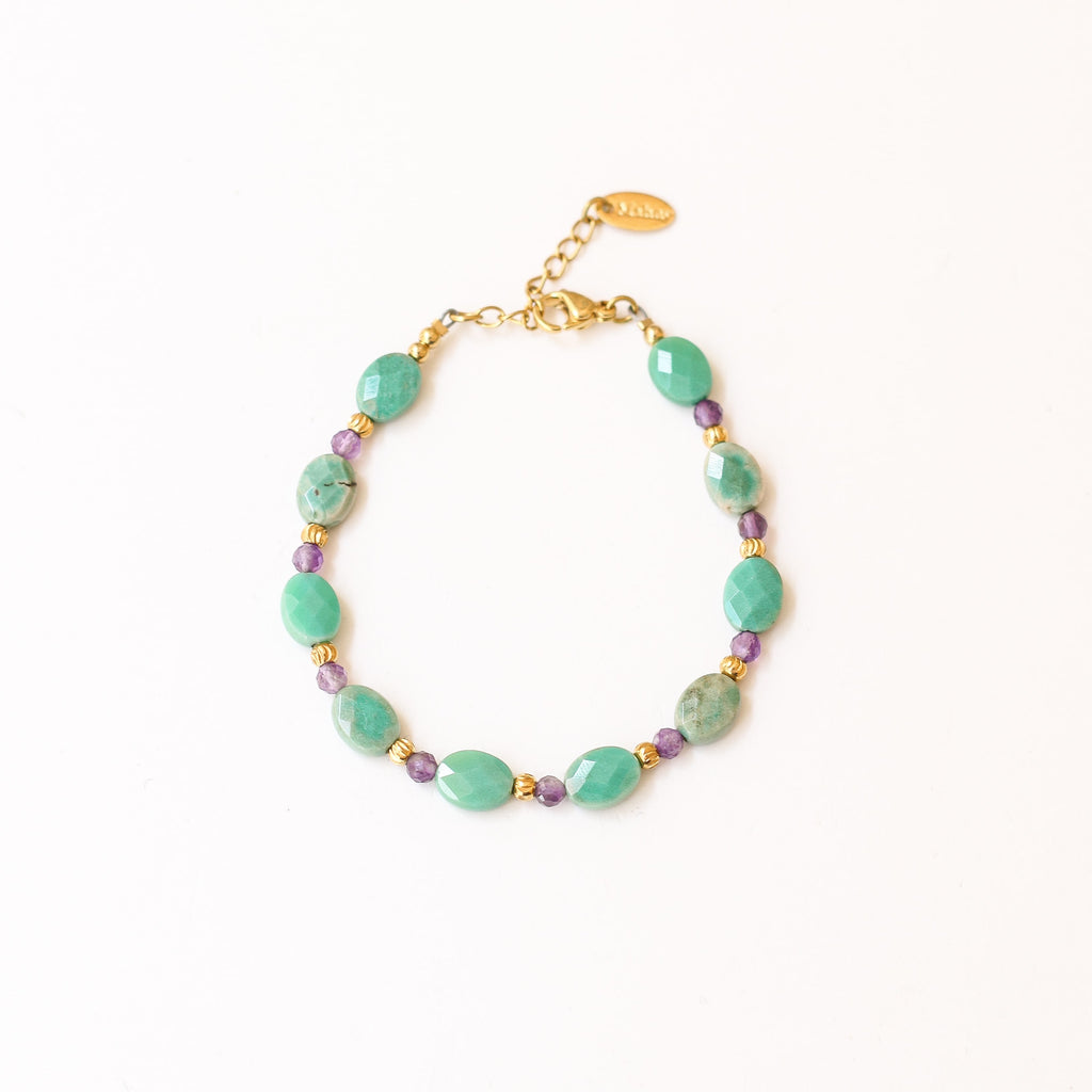 bijou agate verte améthyste violet créateur