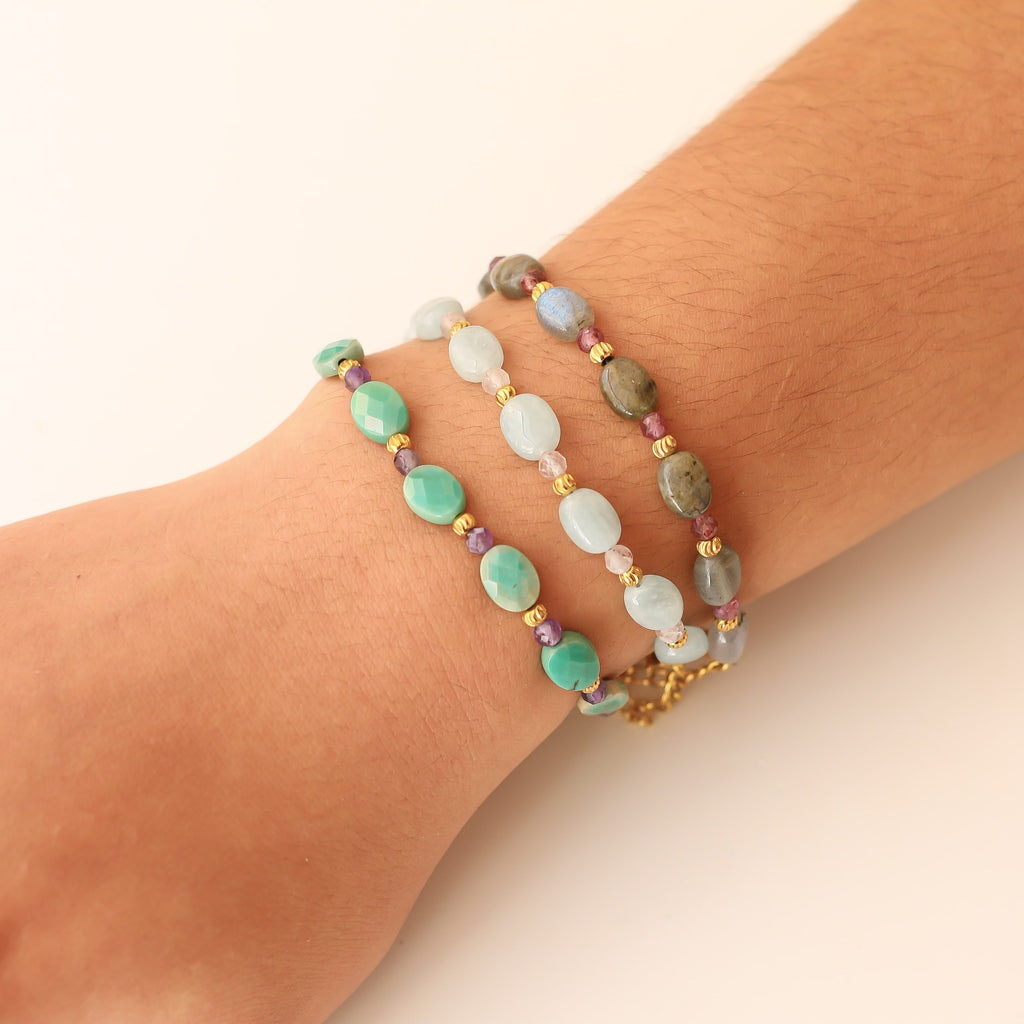 bijou agate verte améthyste fine chaîne