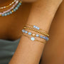 Bracelet en aigue-marine, création faite main.