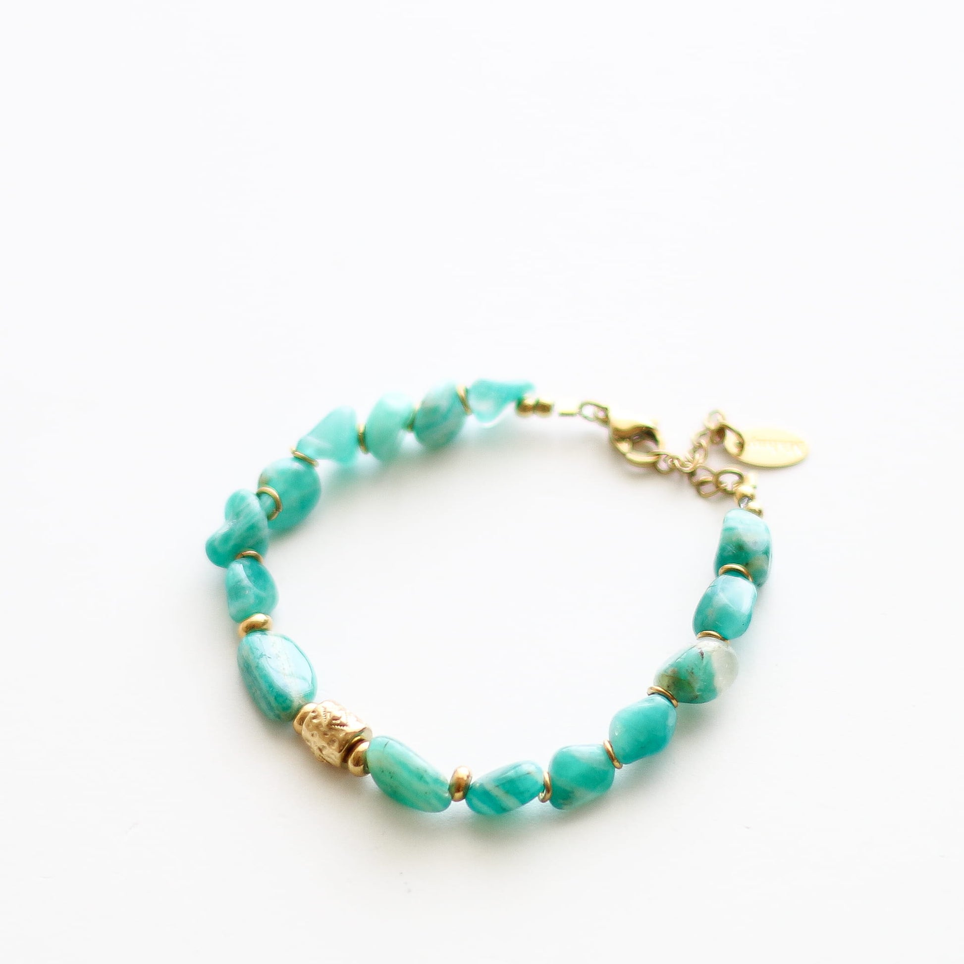 Bracelet en amazonite, création faite main.