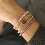 Bracelet Billie Améthyste assemblé à la main dans un atelier parisien