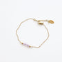 Bracelet en améthyste lavande sur chaîne acier inoxydable.