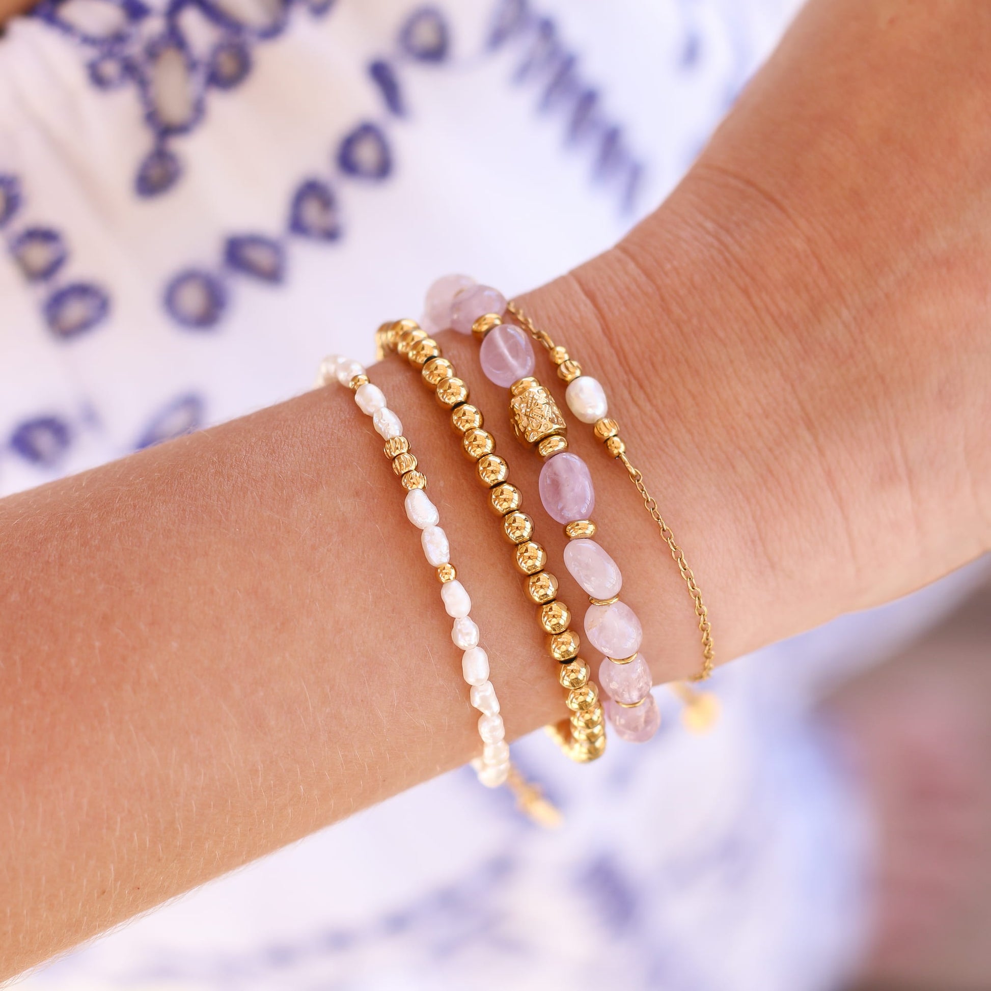 Bracelet Boules Dorées