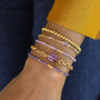 Bracelet perlé en Améthyste le cadeau parfait pour votre soeur