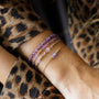 Bracelet 3 perles Améthyste monté à la main en France