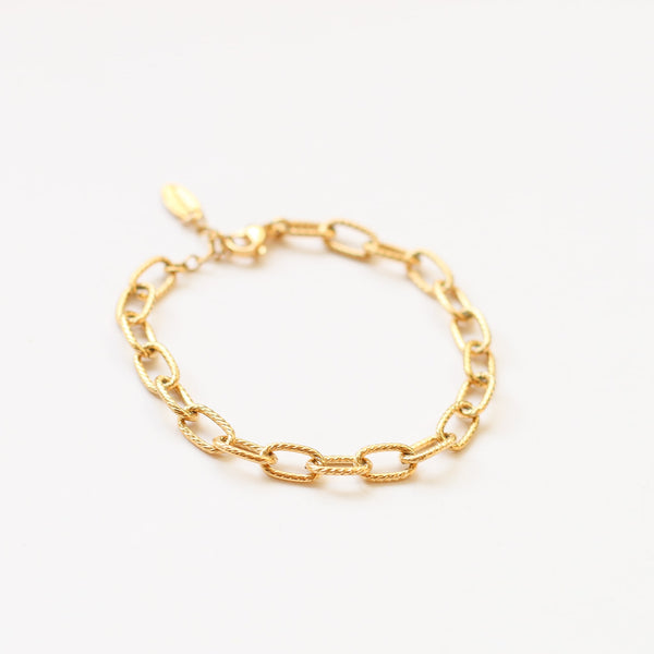 bracelet chaine dore acier inoxydable femme