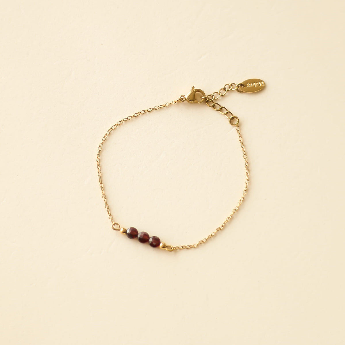 Bracelet Grenat 3 perles