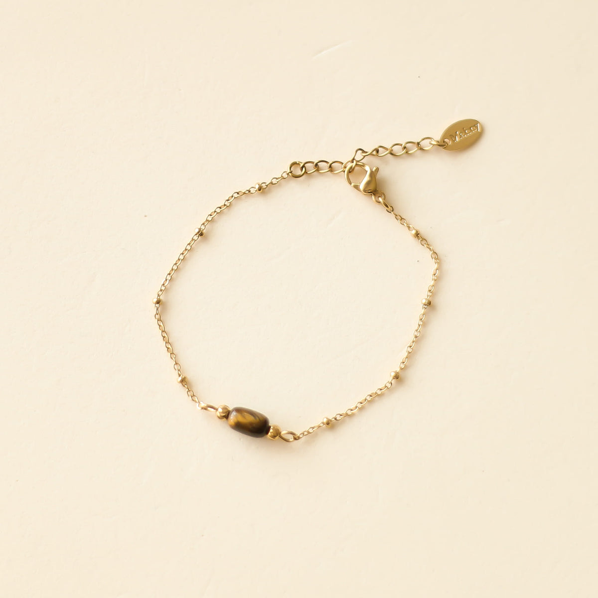 Bracelet Œil de tigre chaîne fine