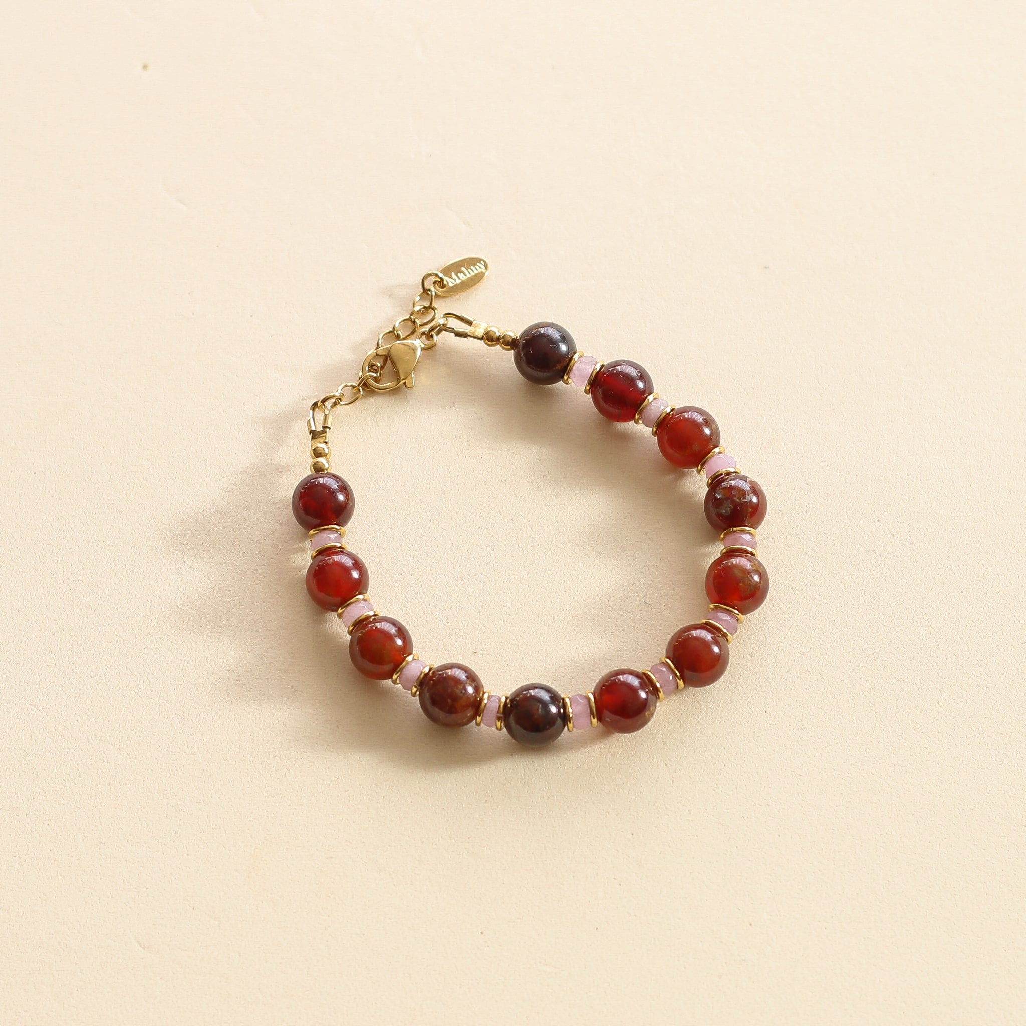 Bracelet Billie Grenat Orangé le bijou pour votre femme