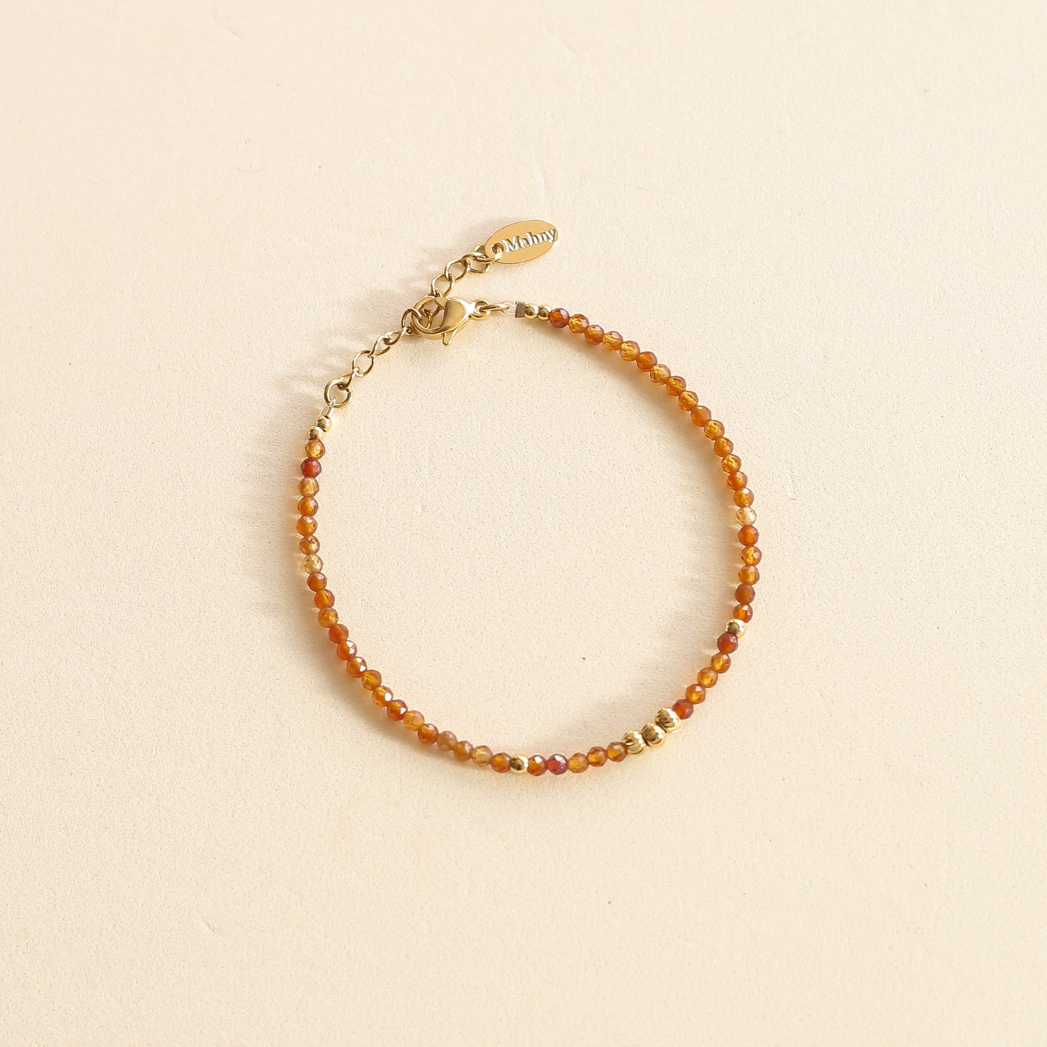 Bracelet perlé Grenat Orangé le bijou pour femme trendy