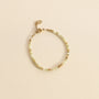 Bracelet perlé en Grenat Vert avec billes dorées