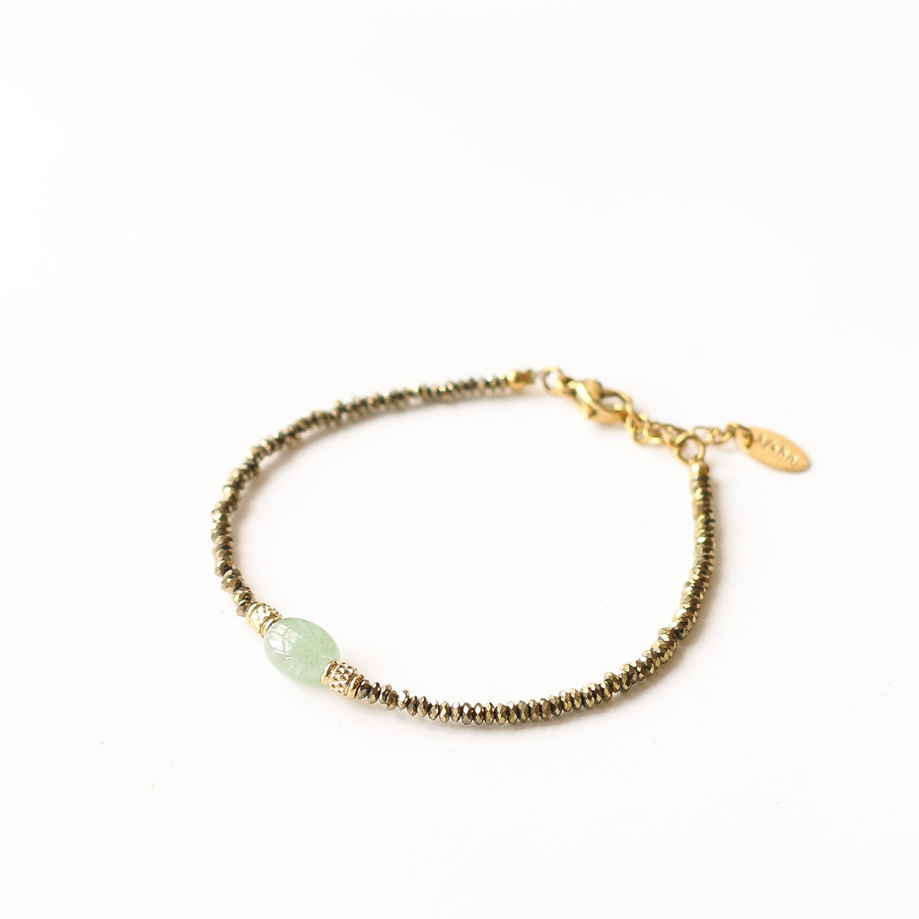 bracelet hématite aventurine vert femme