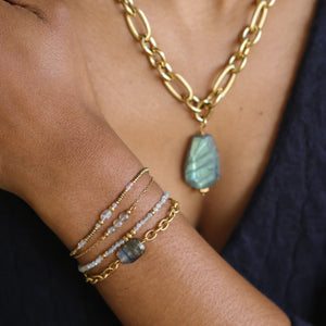 Bracelet Hématite Labradorite fait main à Paris