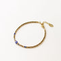 Bracelet Lapis Lazuli Hématite, détail des pierres, pierre véritable, signé Mahny.