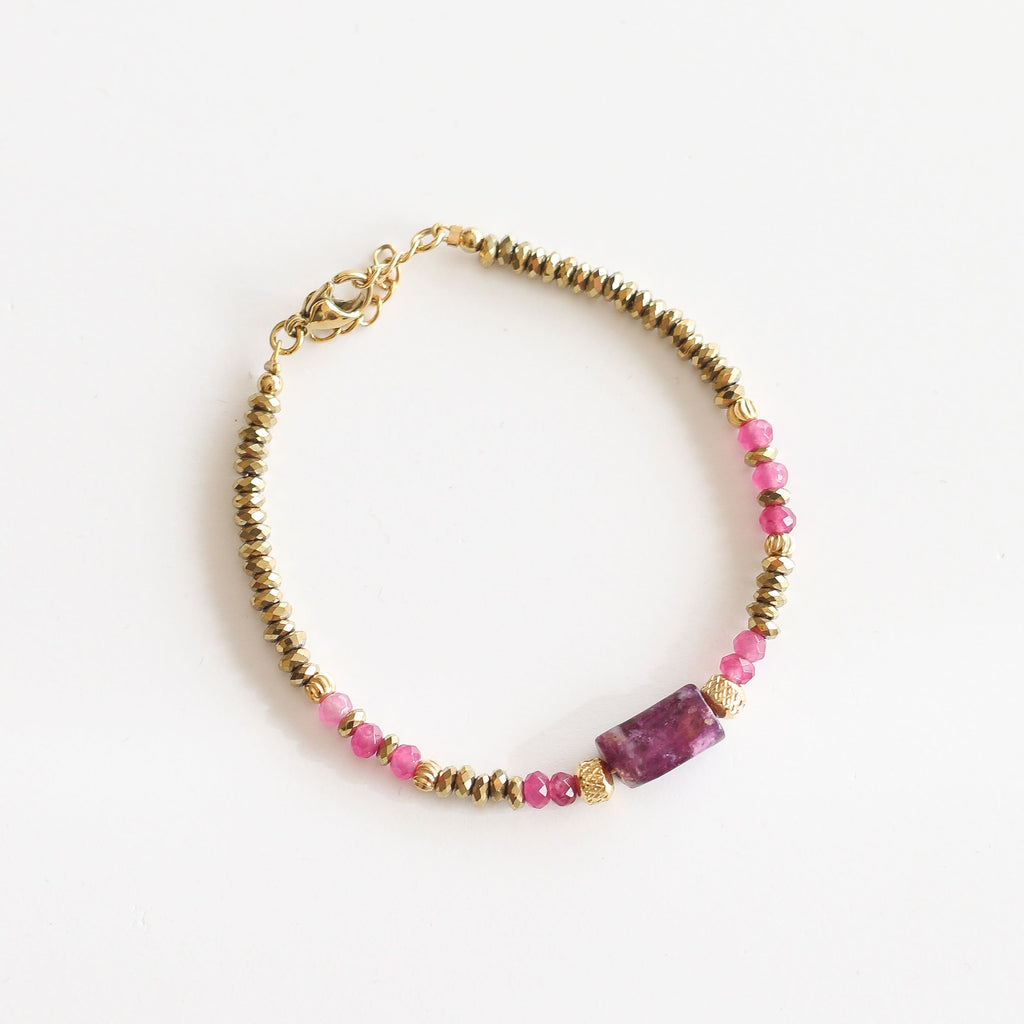 bracelet hématite pierre lépidolite paris créateur
