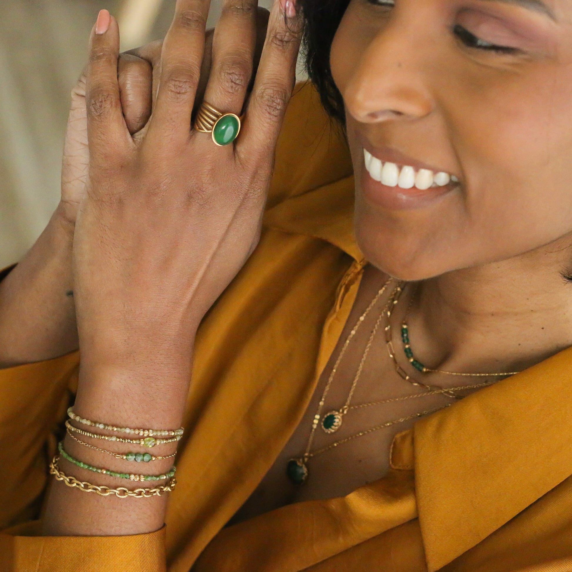 Bracelet en Hématite et Péridot le cadeau pour un anniversaire