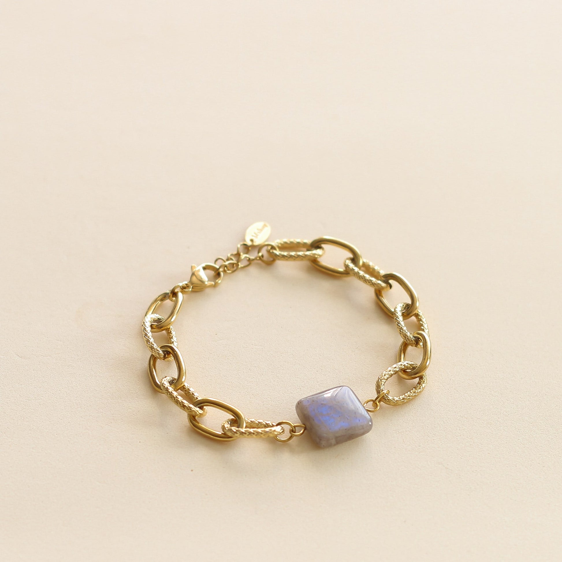 Bracelet Chaîne épaisse Labradorite le cadeau pour ravir maman 