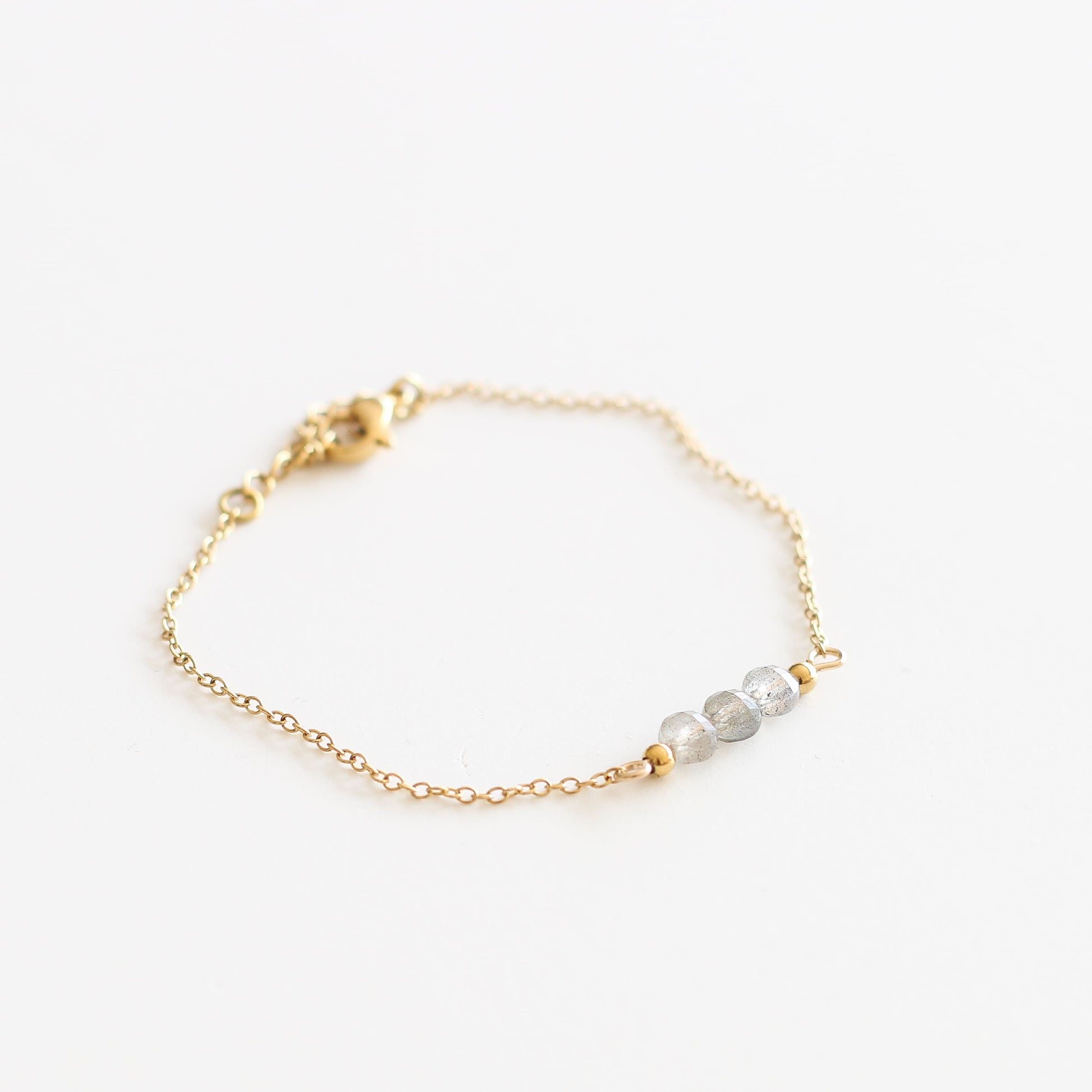 bracelet perle acier labradorite cadeau noël 