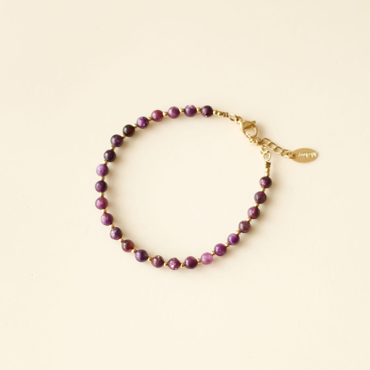 Bracelet Lépidolite perlé