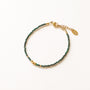 Bracelet Malachite perlé fin, Mahny bijoux pierre fine.
