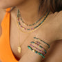 Bracelet Rubis perlé fin, vue à plat, bijou femme pierres naturelles Mahny.