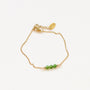 bracelet perle acier diopside gemme