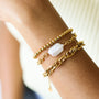 Bracelet chaîne corde, vue alternative, Mahny bijoux pierres naturelles.