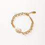 Bracelet Nacre chaîne cordage, Mahny bijoux pierres naturelles.