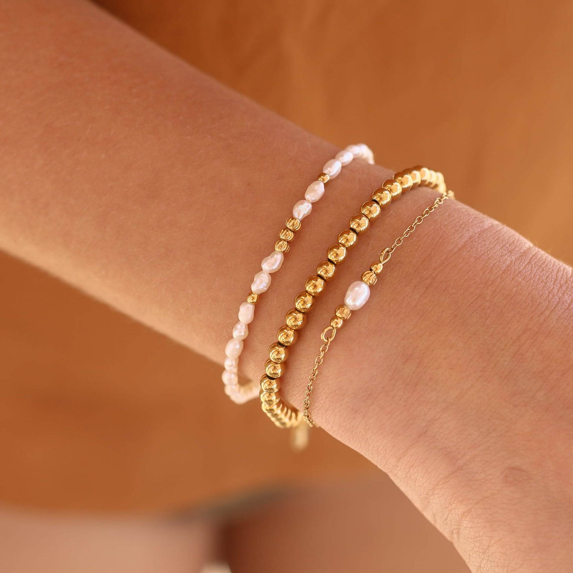 Bracelet Boules Dorées