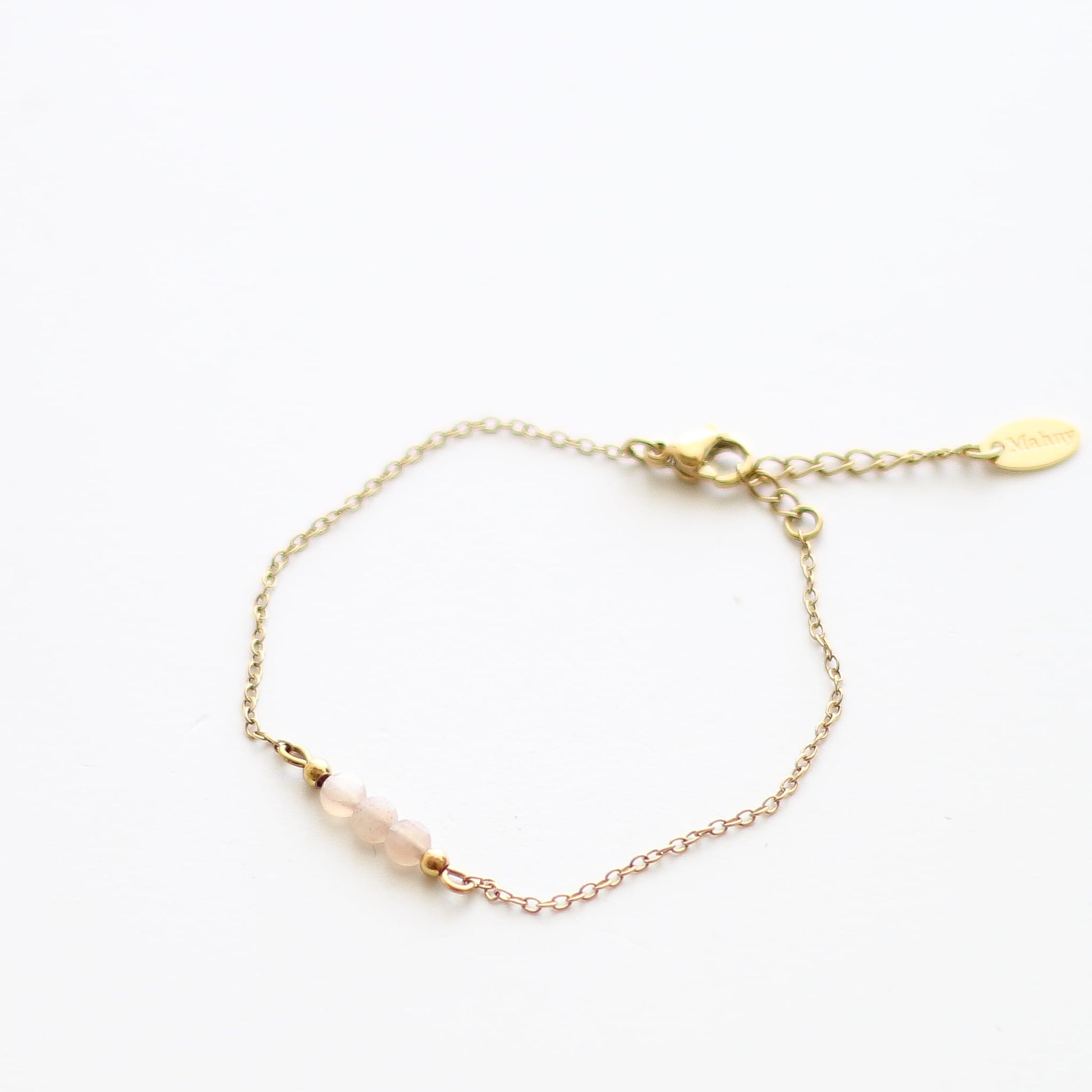 Bracelet en pierre de soleil, pierre naturelle fine.
