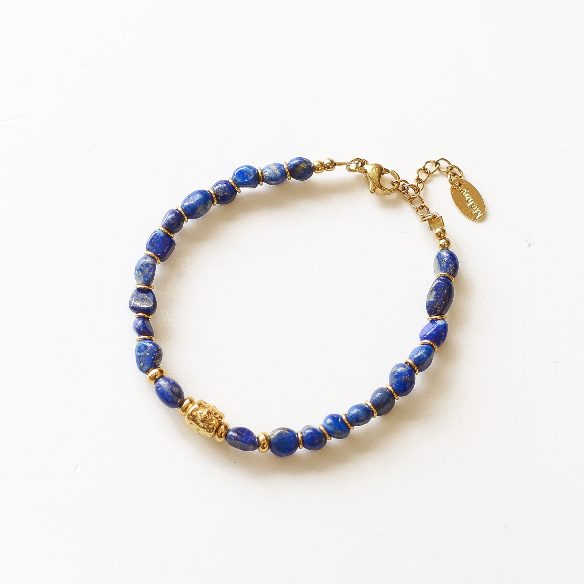 Bracelet Lapis Lazuli pierre, Mahny bijoux pierre fine.