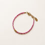 Bracelet Rubis perlé fin, création Mahny bijoux pierres semi-précieuses.
