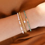 Bracelet en turquoise, assemblé à la main.
