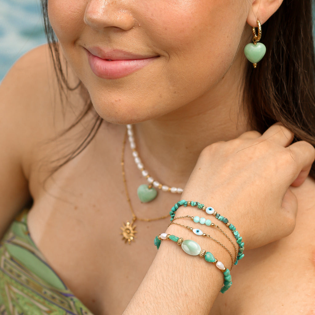 bracelet œil protecteur turquoise nacre france