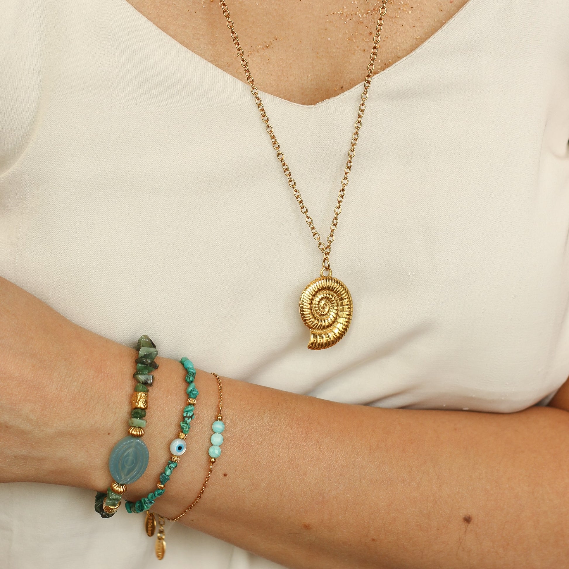 bracelet œil protecteur turquoise nacre cadeau