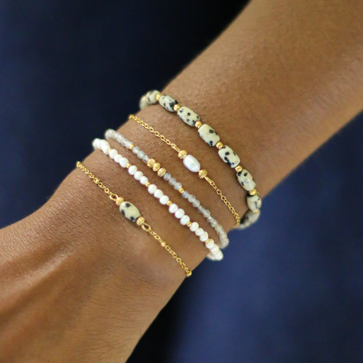 Bracelet Perle d'eau douce chaîne fine