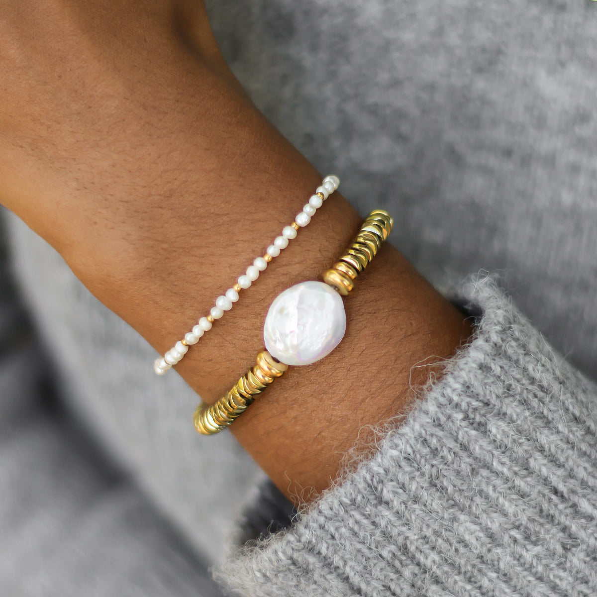 Bracelet Perle d'eau douce perlé