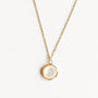collier nacre acier doré blanc pierre