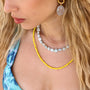 Collier en aigue-marine, création faite main.