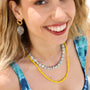 Collier en aigue-marine, hypoallergénique.