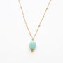 Collier en amazonite sur chaîne acier inoxydable.