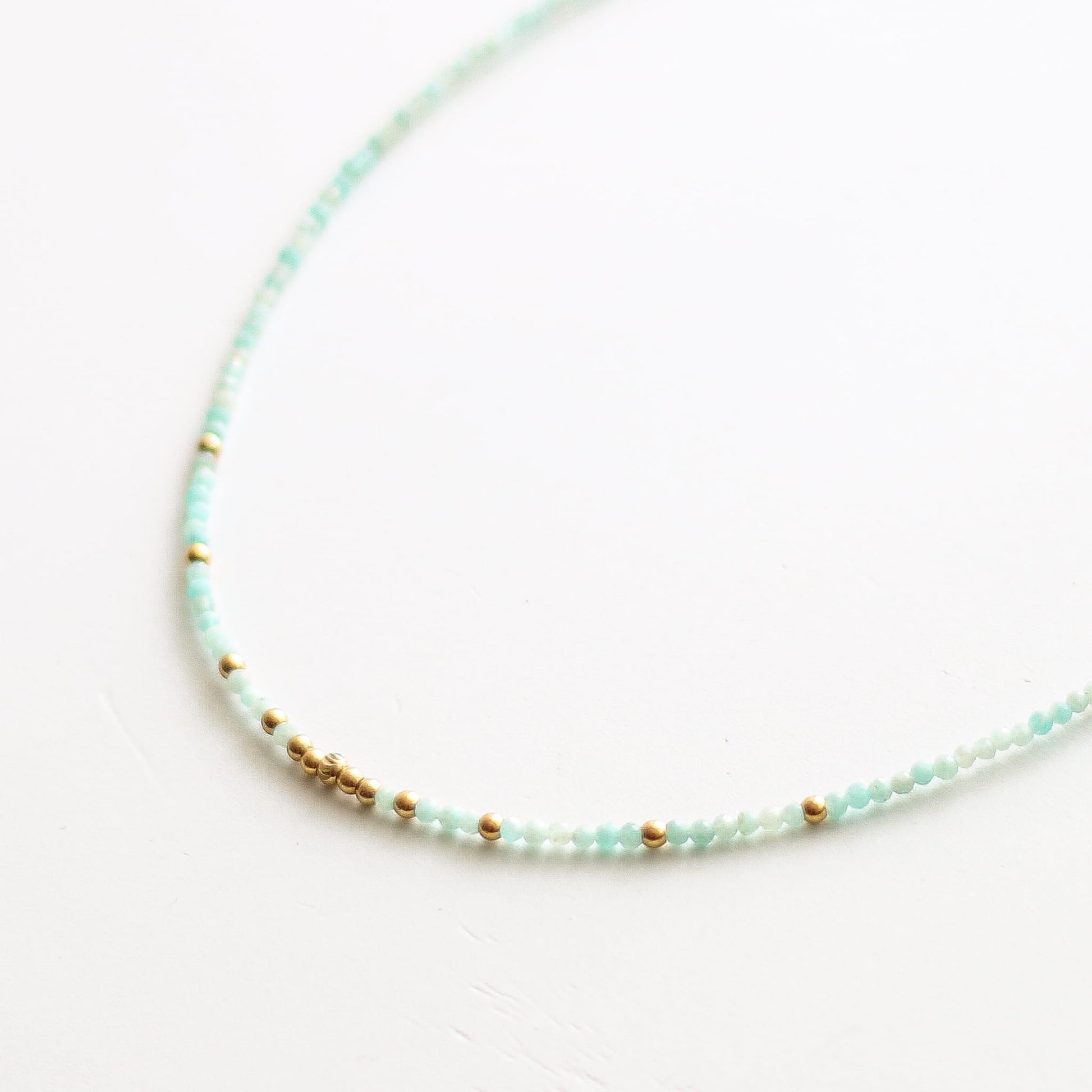 Collier en amazonite, hypoallergénique.