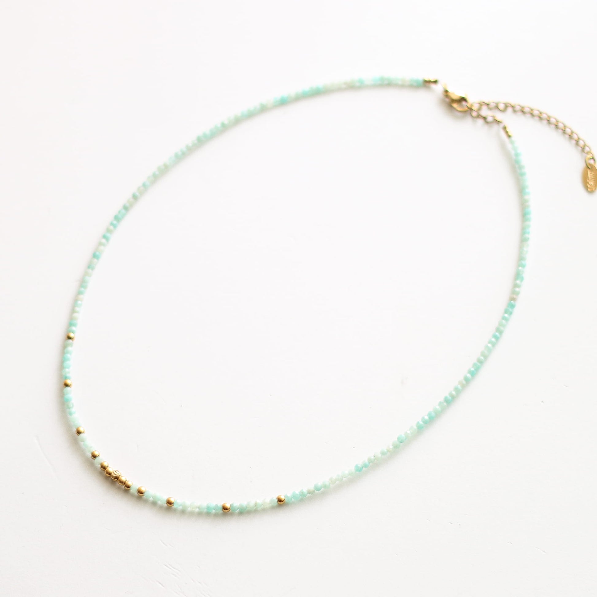 Collier en amazonite, création faite main.