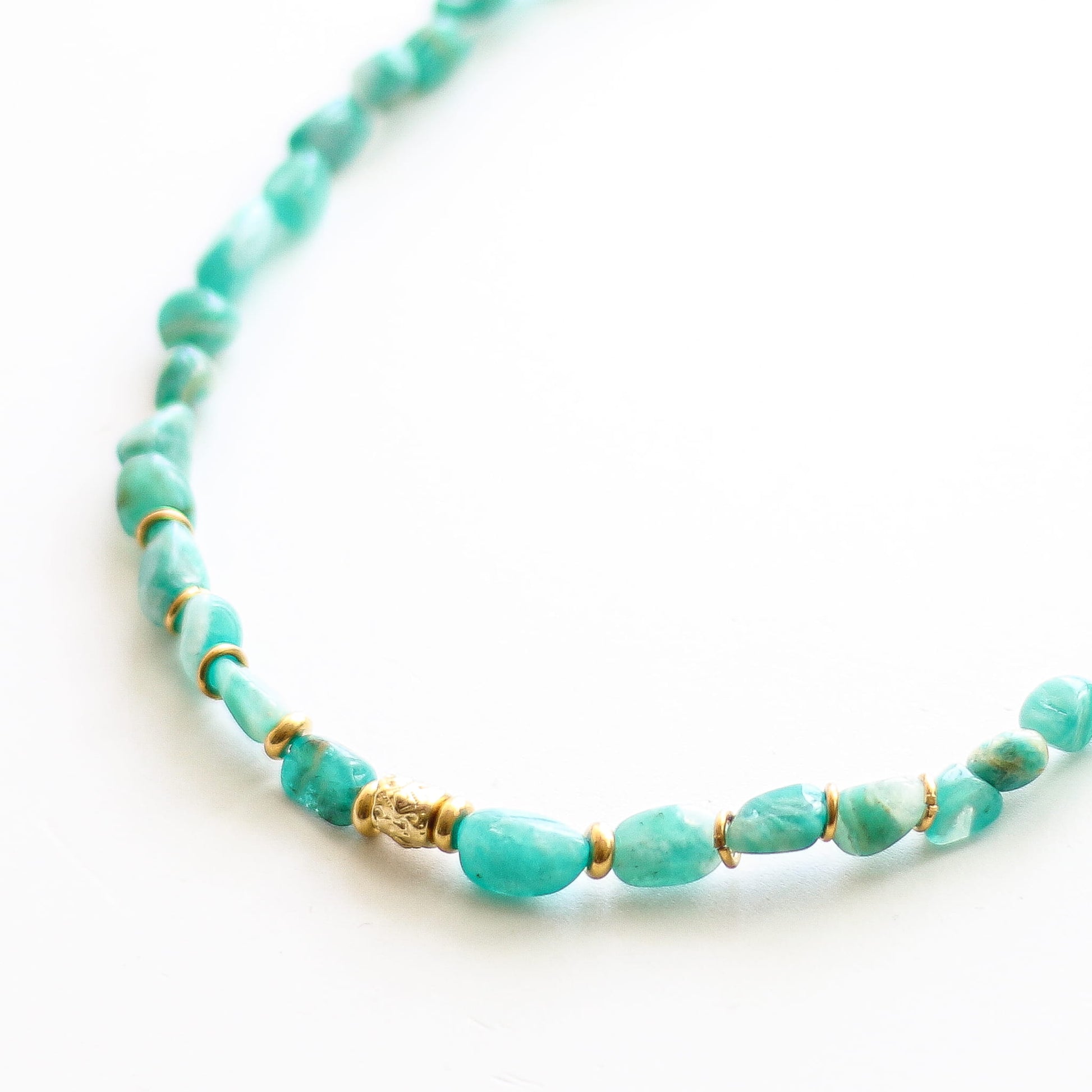 Collier en amazonite, création faite main.