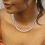 Collier en améthyste lavande, hypoallergénique.