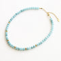 Collier en aragonite bleue, bijou femme.