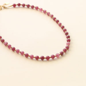 Collier tendance aragonite rose doré création main